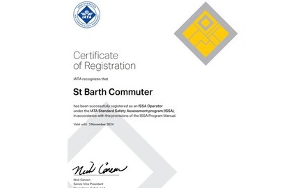St Barth Commuter just received the ISSA certification: first European EASA operator to obtain this certification!
